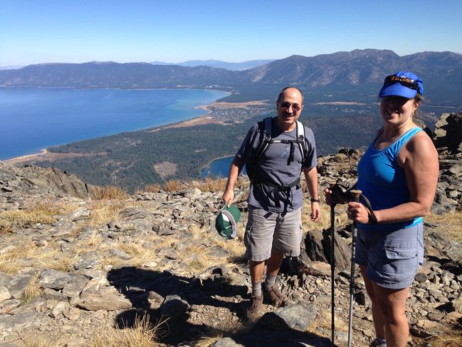 Helen and Ali below summit
