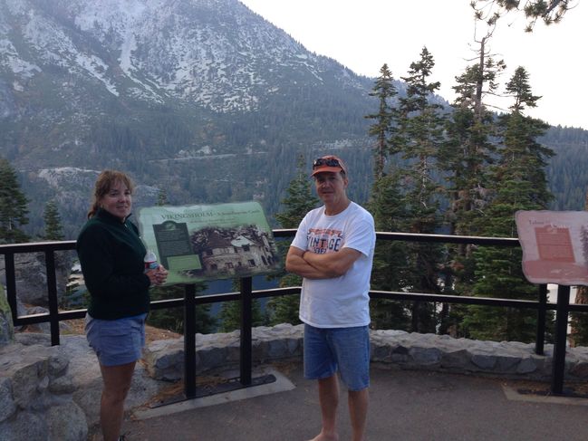 Viewpoint of Emerald Bay on ride home
