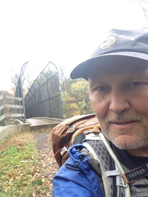 end of this section at footbridge over highway in Carlisle PA
