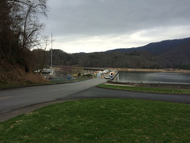 arriving at Fontana Dam (TVA)

