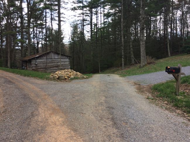 Exiting trail at Log Cabin Rd 
