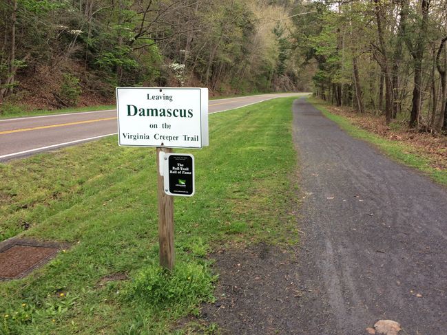 VA Creeper Trail overlap w/AT
