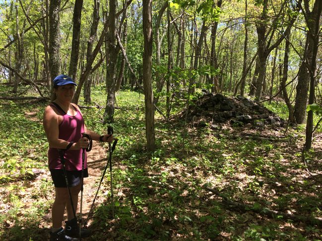 Old cairns around mile 677
