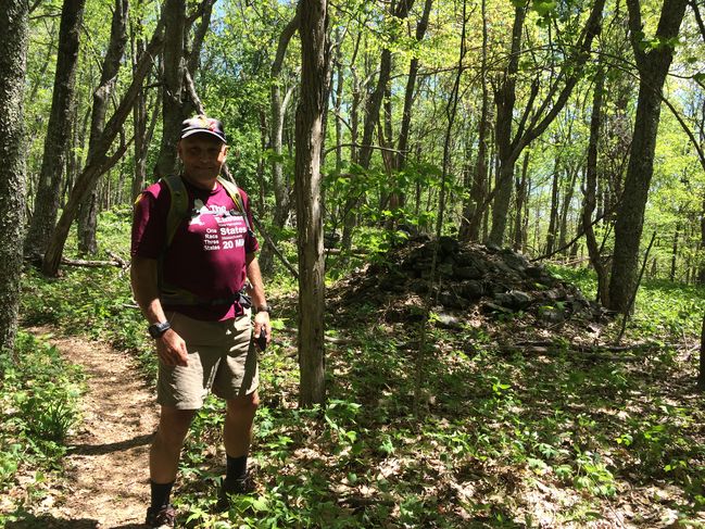 Old cairns around mile 677
