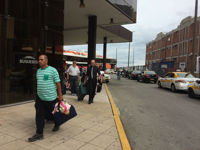 Arrival in Montevideo off hydrofoil from Buenos Aires

