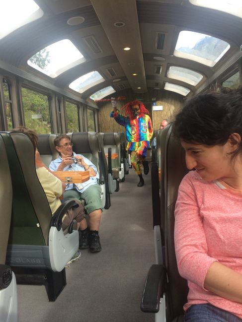 dancer on train to Cuzco
