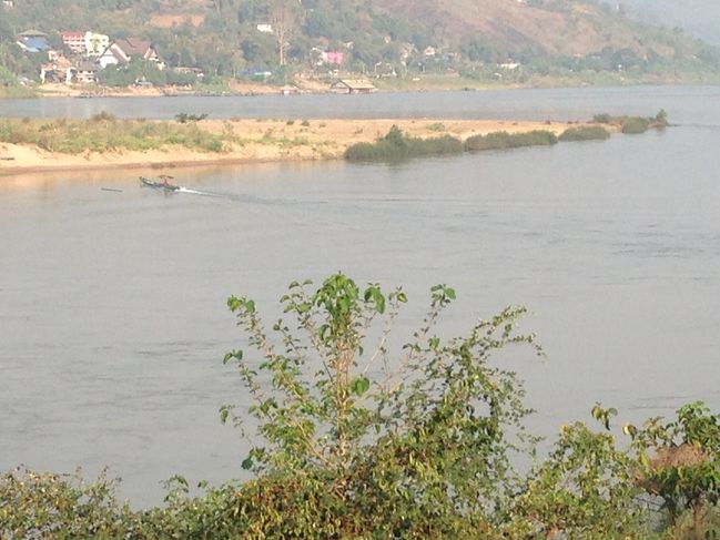 View from Houayxai Guesthouse overlooking Mekong, 2/20/17

