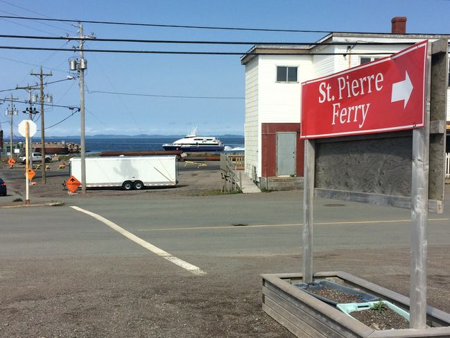 Ferry arriving from France
