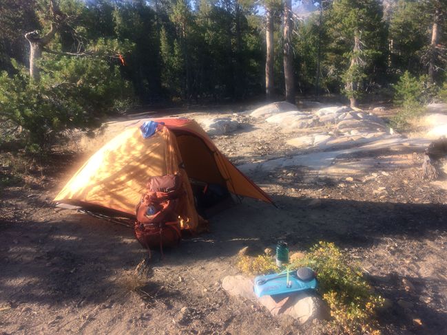 8/19 campsite on Tamarack Lake
