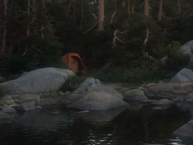 8/22 campsite at Fountanellis Lake in Desolation Wilderness
