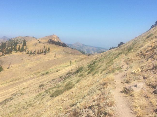 8/24 traversing Alpine Meadows ski area
