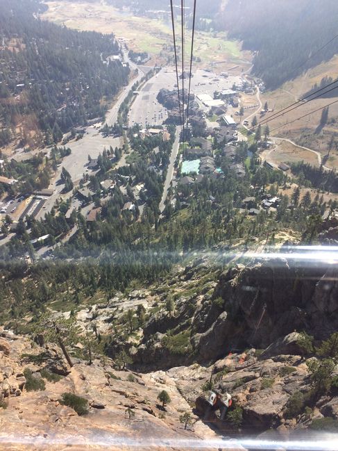 8/25 looking down during tram ride up Squaw Valley
