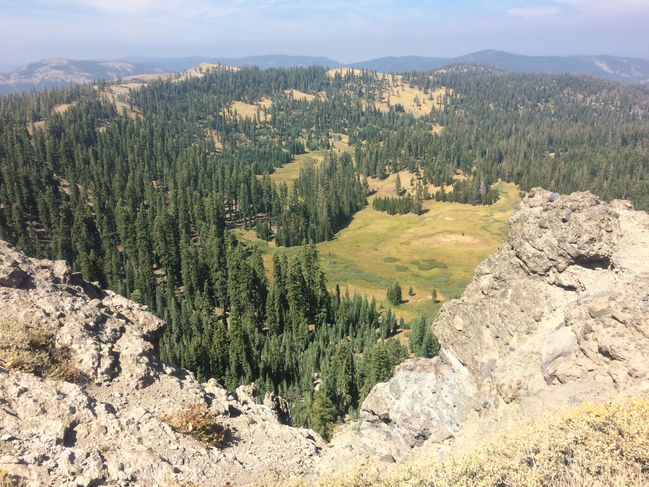 8/26 looking down on meadows below PCT
