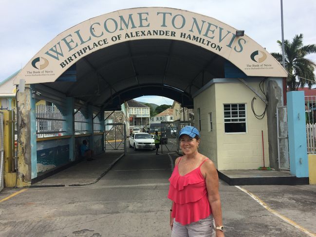 Arriving at Nevis from St. Kitts by local ferry
