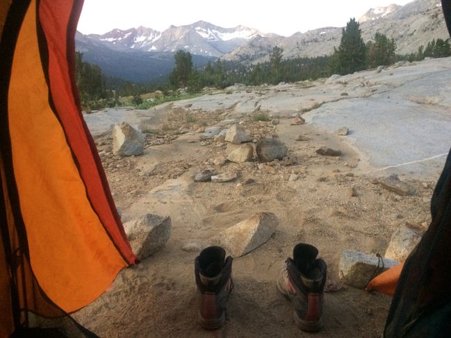 8/18 about to close up tent for the night

