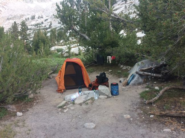 8/19 tentsite Middle Fork Kings River
