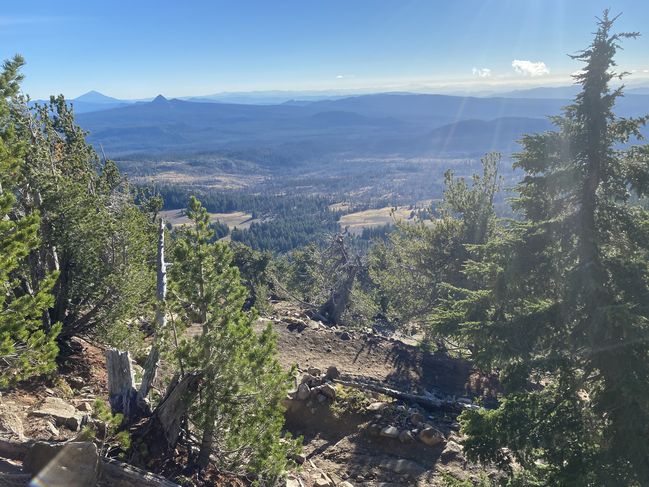 10/14/20 View down to PCT from Crater Lake rim
