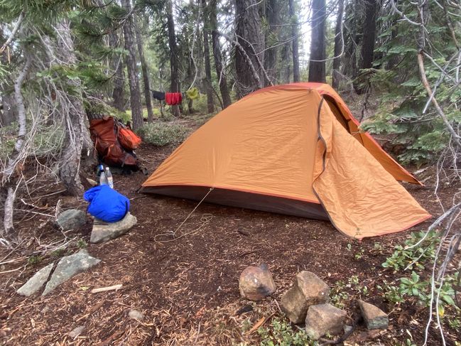8/17/20 campsite and drying out from thunderstorm
