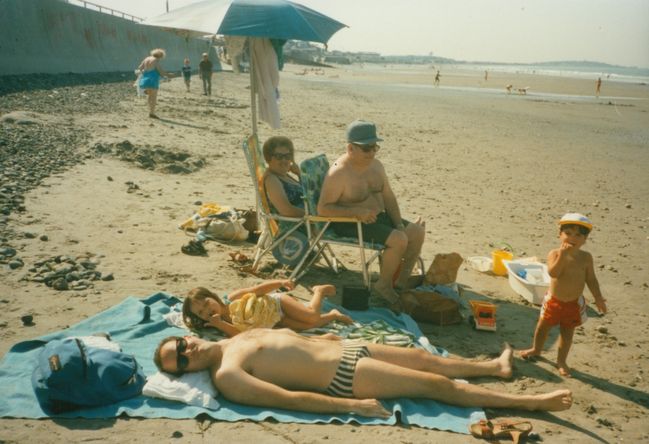 1988 Nantasket Beach, Lenny, Jenny, Peter, George, Gittel
