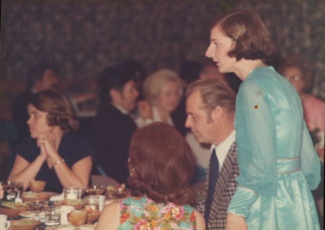 P&H wedding RtoL Rita Euerle, John Johson (seated), Muriel Johnson (seated)

