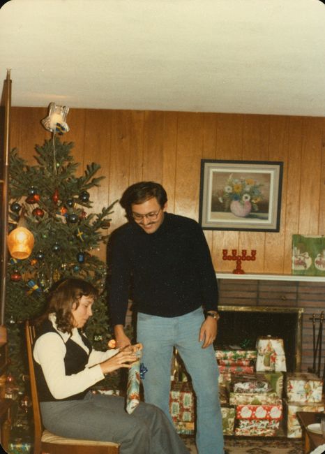 Paul and Leslie Christmas Eve in Canton late 1970's
