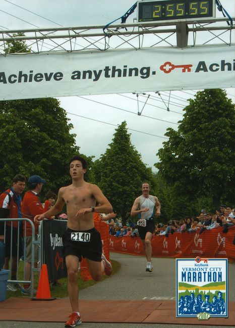 Peter finishing 2007 Marine Corps Marathon
