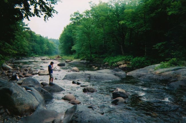 Peter hiking on AT 100 mile wilderness
