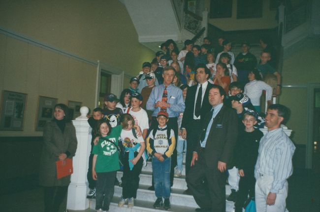 Peter with Maine Governor Angus King in 1995
