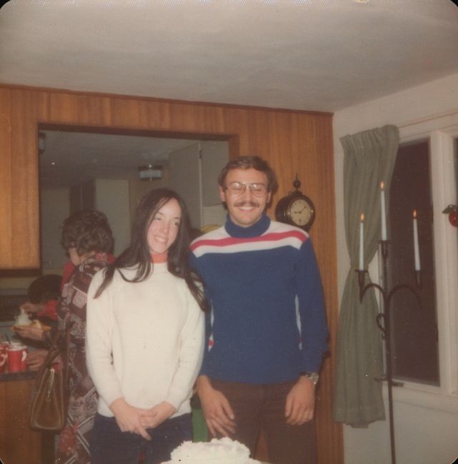 Helen and Paul at P&H wedding shower 12/74

