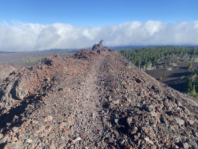 8/8/21 Approaching Mackenzie Pass over lava fields
