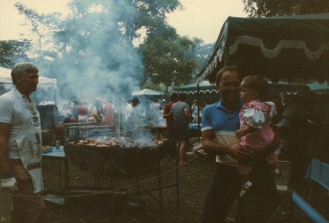 Paul and Jenny at North American day at Parque Del Este 1984
