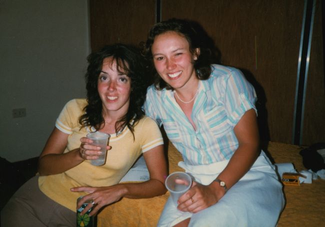 1983 Christmas visit: Helen and Leslie in our apartment
