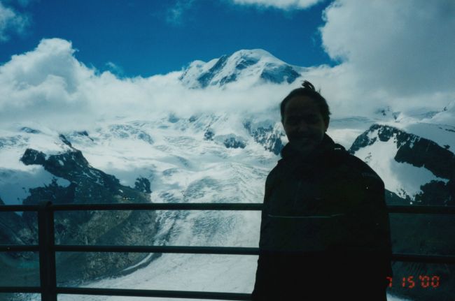 Jenny with glacier backdrop
