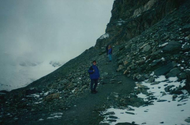 Helen en route to Hornli Hutte
