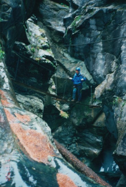 Helen canyoneering near Zermatt
