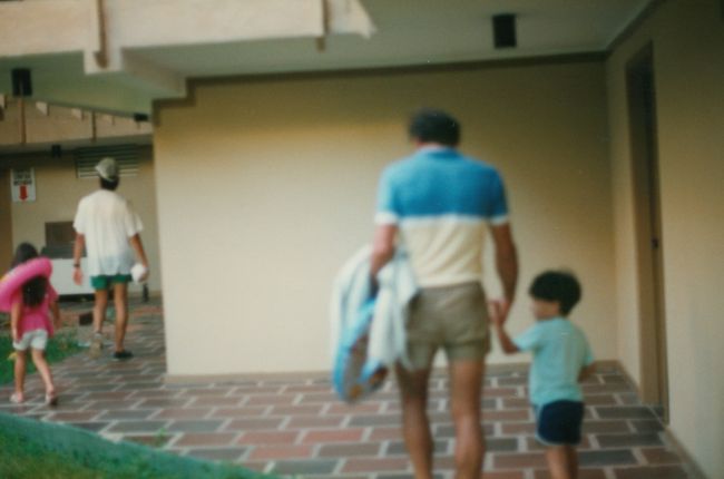 Jose Franklin, Jenny, Paul and Peter walking back to hotel room
