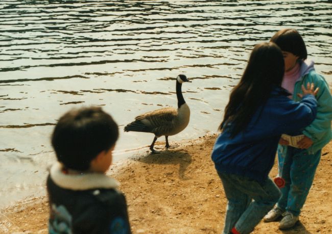 Peter, Goose, Jenny and Davis child
