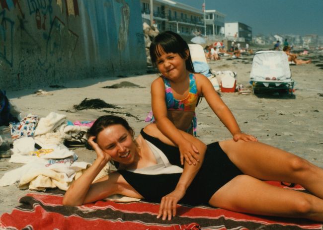 Leslie and Jenny Wells Beach 1989
