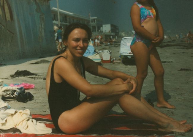 Leslie and Jenny Wells Beach 1989
