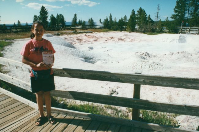 Jenny at Yellowstone hot springs
