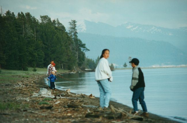 Jenny and Peter at lake in Alberta
