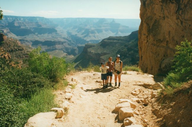 Peter, Jenny, Helen in the Grand Canyon
