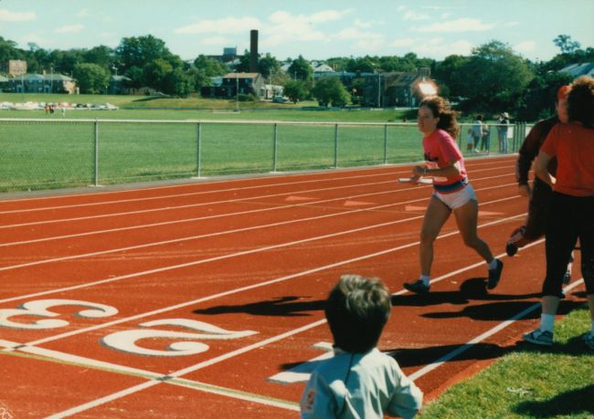 Helen starting relay leg
