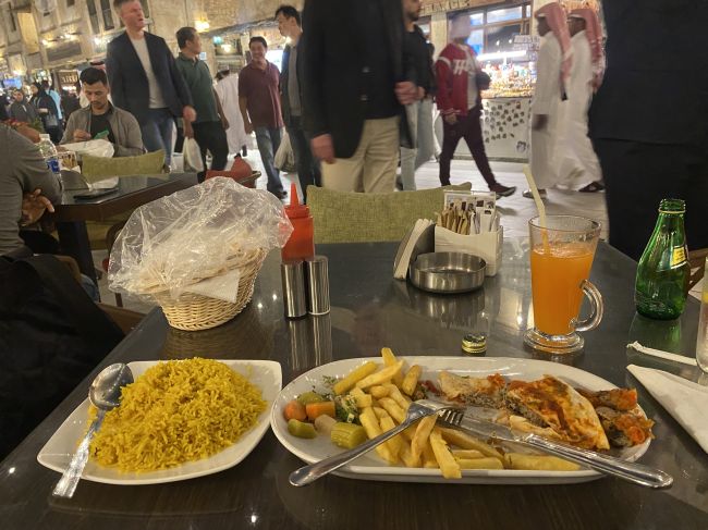2/1/23 My supper in Doha.
