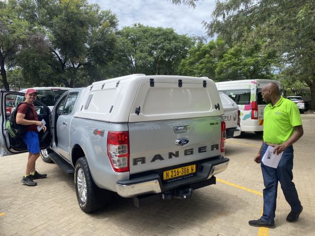 2/2/23 Picking up our rental 4WD in Windhoek.  We would keep this for 8 days and drive it to the Angolan border, through the Caprivi strip, and into Botswana.
