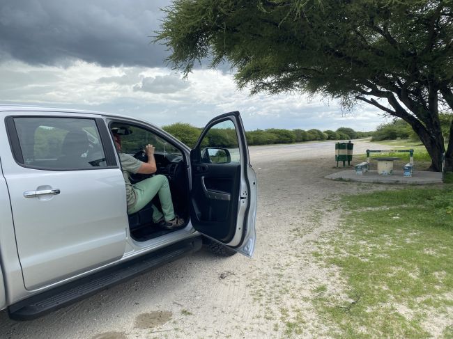 2/3/23 A pit stop on the way to  Oshikango, Namibia. We are driving north from Windhoek.

