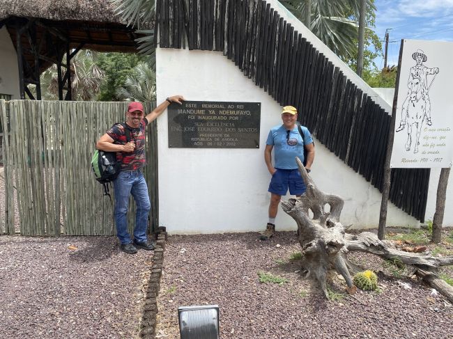 2/4/23.  In Angola, driving north from Namibia border. This is the home of an anti-Portuguese colonials freedom fighter.
