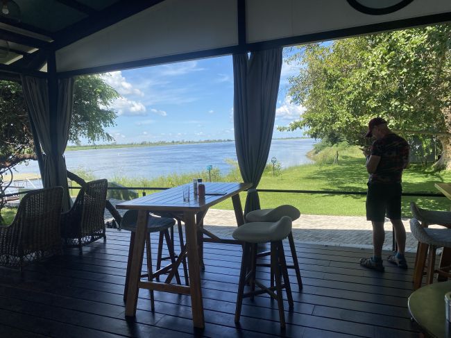 2/8/23 our lodge on the Zambezi River near the end of the Caprivi strip in Namibia
