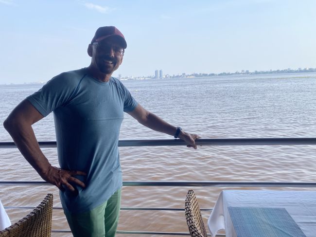 2/12/23 Paul and Ray walking along the Congo River
