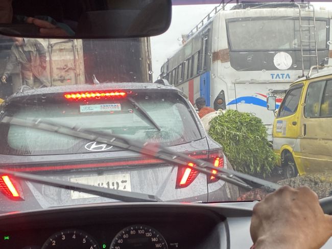 2/14/23 views during our drive from Kinshasa airport into the downtown.  It had just rained heavily.
